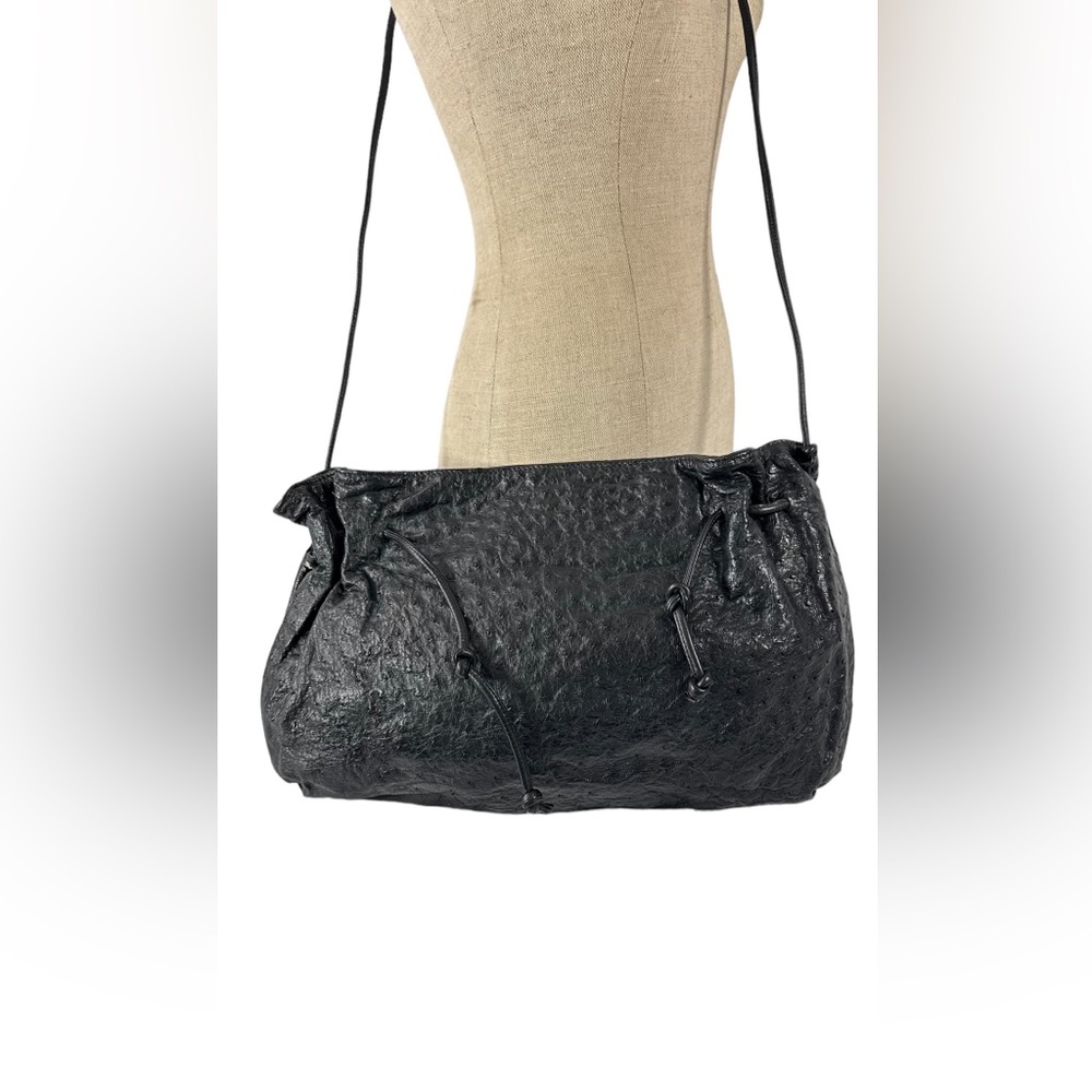 Genuine vintage CARLOS FALCHI genuine ostrich shoulder bag purse crossbody